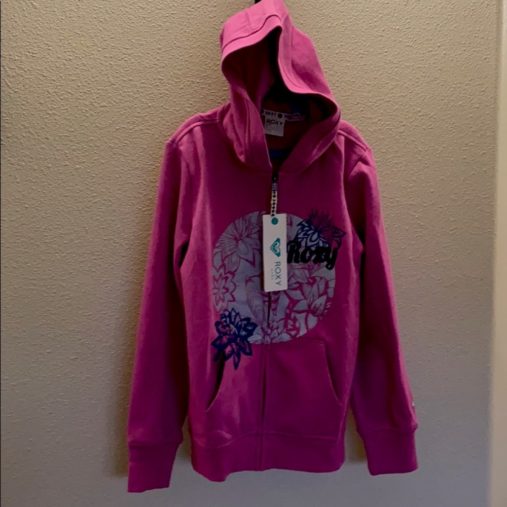 Roxy Pink Size 10/12 zip up Hoodie